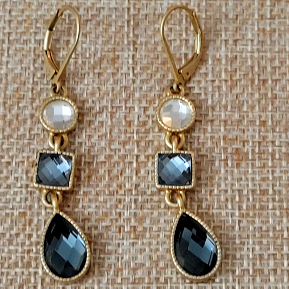 Lia Sophia retired Superstition matte goldtone earrings. See video